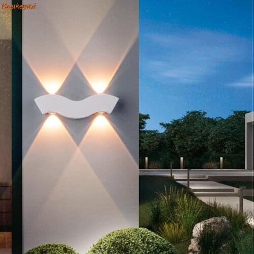 Outdoor garden lighting Aluminum outdoor IP65 waterproof up down wall light for home stair bedroom porche corridor lighting