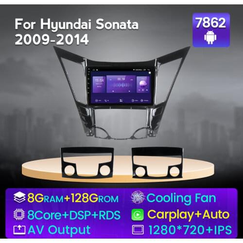 NaviFly 8 Core Android10 6+128G QLED Car Audio GPS Stereo For Hyundai Sonata 2011-2015 4GLTE carplay Head Unit Multimedia