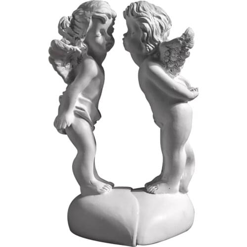 NEW-1 Set Angel Statue Home Garden Decoration Angel Couple Sculpture Creative Cabinet Crafts Decoration Desktop Furnishings