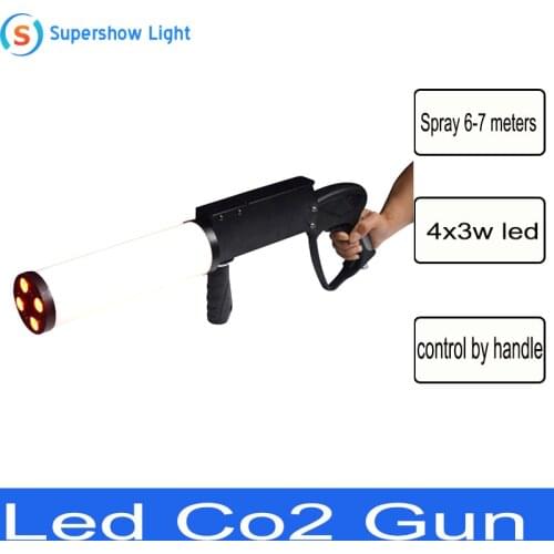 New type handhold LED CO2 DJ Gun with battery Led CO2 Jet Machine co2 pistol gun for Disco Club KTV Pub Party KTV Stage effect