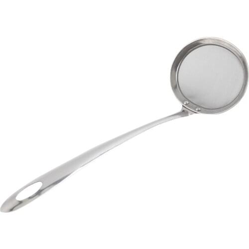 Practical Multifunctional Kitchen Mesh Colander Scoop Strainer Soup Skimmer Fat Grease Foam Scoop Strainer Kitchen Accessories