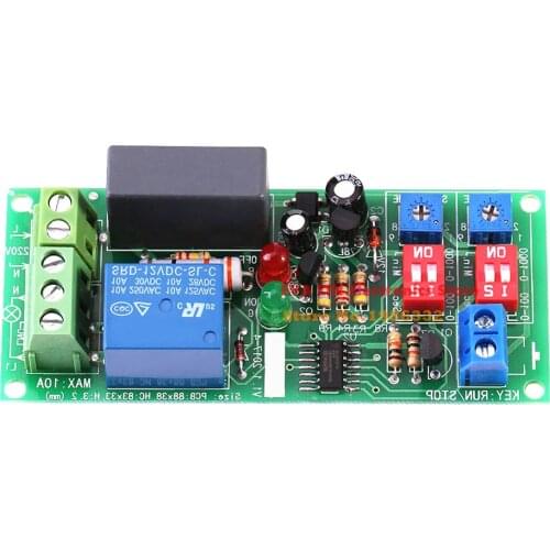 WS16 Dual Time adjust Cycle Delay Timing Relay Repeat ON OFF Switch Infinite Loop Timer Module AC 100V 110V 120V 220V 230V 240V