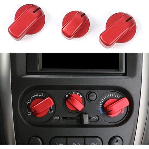 Car Air Conditioning Knob A/C Knob Cover Air Outlet Switch Adjust Button Decoration for Suzuki Jimny 2007-2017