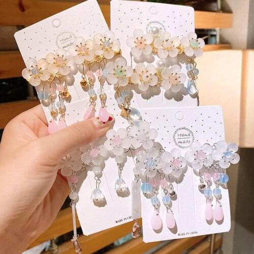 Tassel Hairpin Headdress Step Shake Hair Accessories Clip Hair Accessories Jewelry Crystal Bee Hairpin Side Clip for Women Girls