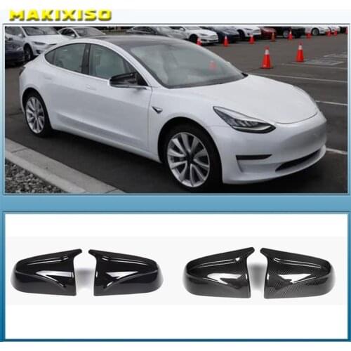 Carbon Fiber Exterior Shell Protection Coversr for Tesla Model 3 S X Accessories Rearview Mirror Case Side for Model3