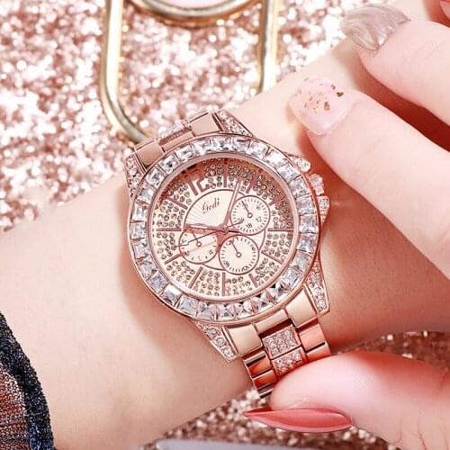 Steel Belt Diamond Set Ladies' Watch Diamond Set Full Diamond Women Fashion Watch Waterproof Quartz Watch Luxury Brand