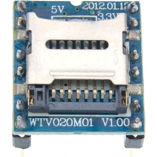 10PCS/LOT WTV020 WTV020-SD WTV020SD-20SS Mini SD Card MP3 Sound Module For PIC WTV020-SD-16P