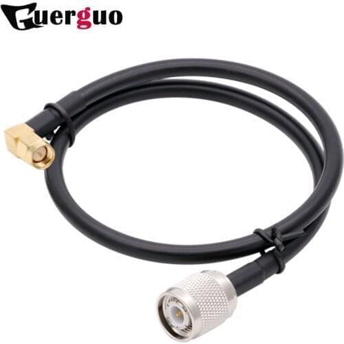 100PCS 30CM 12" For WIFI/GSM/3G/GPS/4G Module SMA Antenna Right Angle Male to RP TNC Male Coaxial RF Connector with RG58 Cable