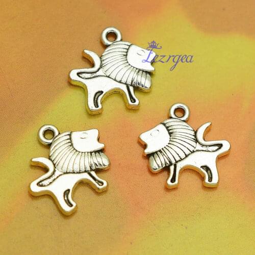 25pcs/lot--16x15mm, Antique silver plated lion charms,DIY supplies, Jewelry accessories