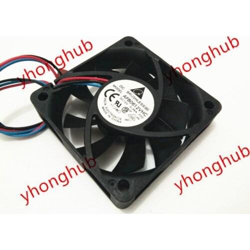 Detla Electronics AFB0612VHC F00 DC 12V 0.36A 60x60x15mm Server Cooling Fan