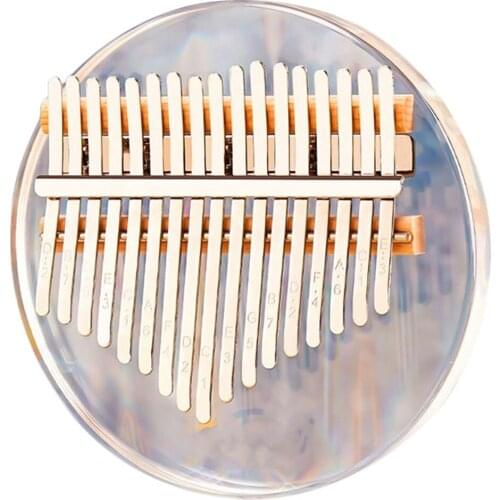 1 Set Mini Kalimba Acrylic 17 Key Transparent Thumb Piano Finger Piano Gift