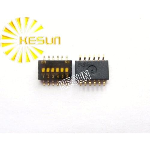 FREE SHIPPING 10PCS x 100% Original 6 Position 1.27mm Half Pitch 1.27-6P Gold Plated SMD DIP Switch DSHP06TSGER