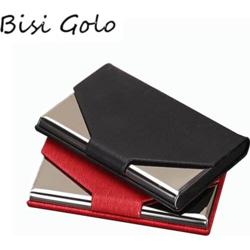 BISI GORO 2020 New Style Men Women Fashion Card Holder Stainless Steel Casual Business Pull Card Holder Creative Colorful