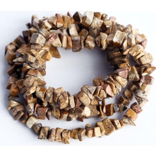 3-5x6-8mm Picture Jaspers Beads Natural Freeform Chips Beads For Jewelry Making Beads 32'' Needlework DIY Beads Trinket
