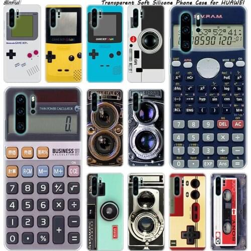 Hot Camera Battery Calculator Soft Silicone Phone Case for Huawei P30 P20 Pro P10 P9 P8 Lite 2017 P Smart Z Plus 2019 NOVA 3 3i