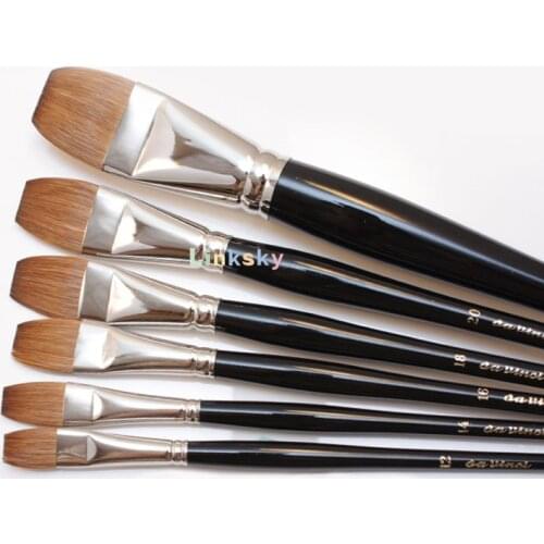 Da Vinci Watercolor Series 1311 Maestro Paint Brush, One Stroke Flat Kolinsky Red Sable,sharp painting edge,Art supplies