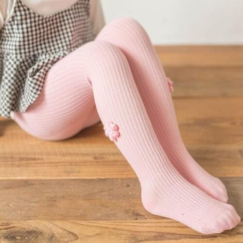 0-4Yrs Children Spring/Autumn Tights Cotton Baby Girl Pantyhose Kid Infant Knitted Collant Tights Soft Infant Collant