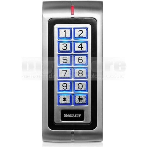 DIYSECUR New Metal Case 125KHz RFID Reader Keypad Access Controller for House / Office Safety Use K2