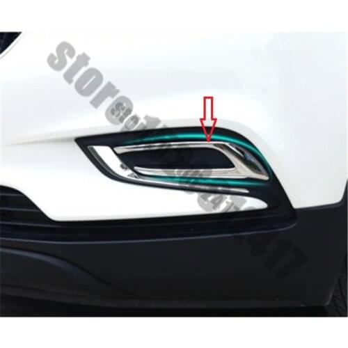 For 2016-2018 Buick Encore Car styling ABS Chrome Rear Fog light Lamp Cover Trim Front fog lamp cover