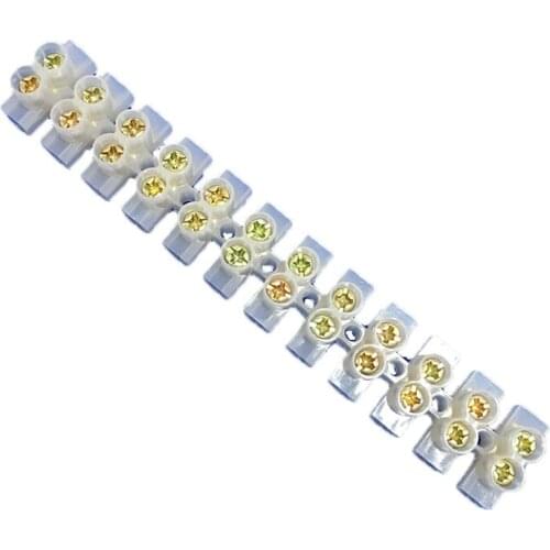 HY 1 piece 12P Wire Connector Splice Terminal Block Connector Cable 12 Way white Copper inside clipping X3-2012 20A