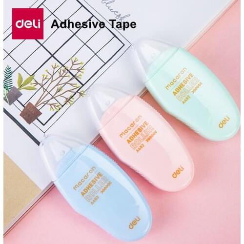 DELI Adhesive Roller Tape Glue 6mm*8m Student Double Sided Tape Strong StickySchool Office Stationery