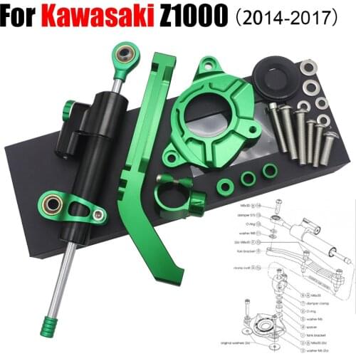 Motorcycle Z1000 2014-2017 Steering Stabilize Damper Bracket Mount for Kawasaki Z1000 2014 2015 2016 2017