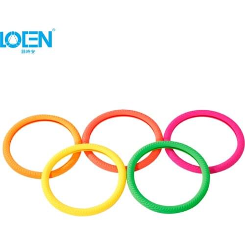 LOEN Silica Gel Elasticity Car Steering Wheel Cover Car Accessories Universal For Toyota Hyundai Chevrolet Buick Honda