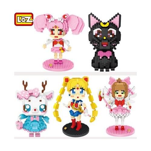 LOZ super hero Anime diamond block plastic cute building blocks toys bricks educational Action Figures Toys for Children