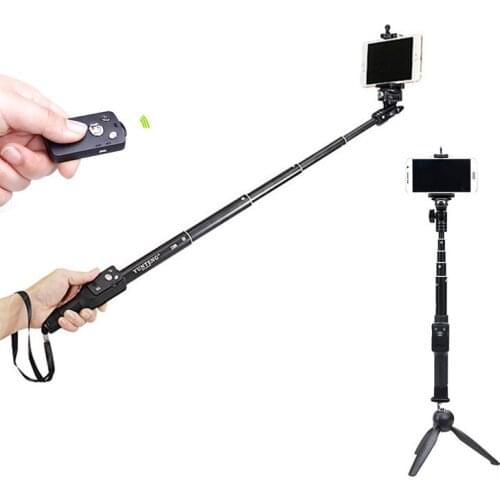 New Handheld Bluetooth Selfie Stick With Phone Holder For 4-6inch Samsung Iphone Monopod With Mini Tripod For Gopro DSLR Cameras