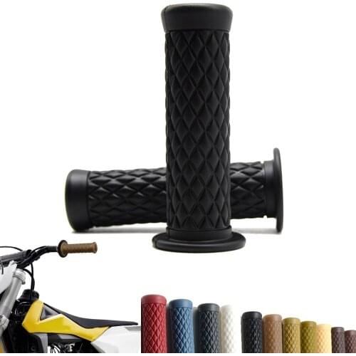 7/8" 22cm Motorcycle Hand Grips Retro Handle Rubber Bar Gel Grip for Vespa GTS 300 Piaggio Triumph Street Scrambler Moto Guzzi