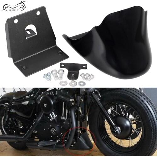 Motorcycle Black Front Bottom Spoiler Mudguard Air Dam Chin Fairing For Harley Sportster XL Iron 883 1200 Models