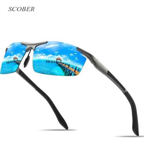 Goggles Polarized Sunglasses Men Classic Sun Glasses Aluminum Magnesium Alloy Sunglasses women Driving Eyewear with case