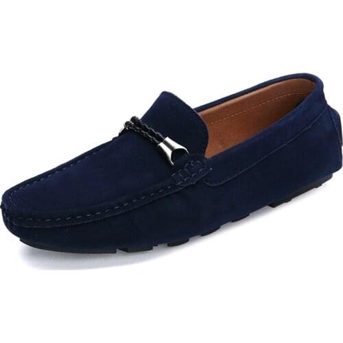Summer 2021 New Boat Shoes Men Genuine Leather Suede Loafer for Men Flats Rope Ornamented Driving Shoes Leisure Walk Mens Shoes