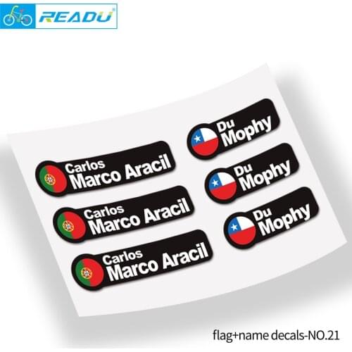 Bicycle mountain bike flag name stickers custom made children balance car frame name stickers style 21