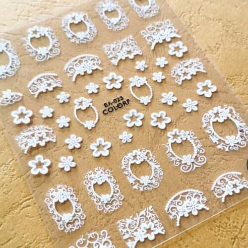 Newest 23 5D Lase enchased design 3d nail sticker decal export Japan rhinestiones DIY decorations for nail art