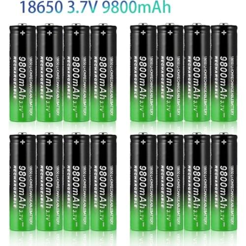 One Hundred % New 18650 3.7V 9800mah Flashlight Headlamp Rechargeable Battery Lithium Ion Rechargeable Battery 18650