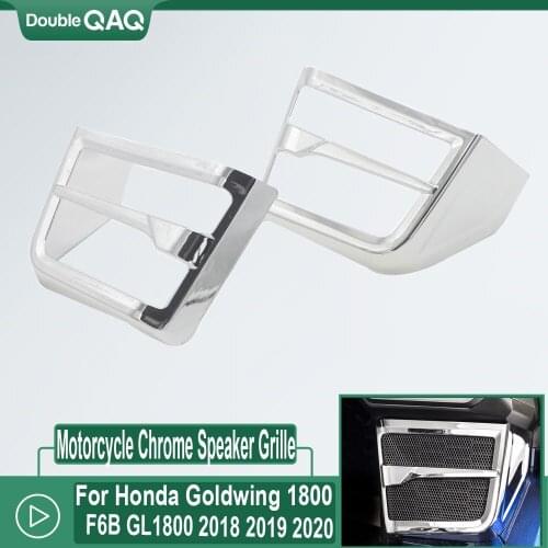 For Honda Gold Wing 1800 F6B GL1800 2018 2019 2020 Motorcycle Front Chrome-Plated Speaker Grille Cover