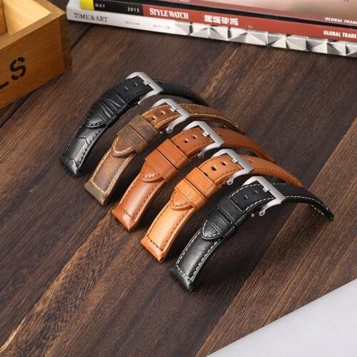 CHIMAERA 24mm Genuine Italy Calf Leather Strap Padded Prev Tang Watch Band Bracelet for Pane rai Lumi nor 44mm Watch Case