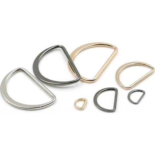 30pcs/lot 20mm/30mm/40mm/50mm/60mm silver black bronze gold type D ring Connection alloy metal shoes bags Buckles DIY Accessory