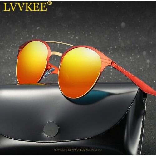 LVVKEE 2020 NEW Luxury Polarized Classic Sunglasses Women/Men Retro Brand Sun Glasses Red Metal Frame Gafas De Sol Feminino