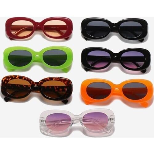 Fashion Candy Green Sunglasses Women Vintage Round Shades Small Oval Sun Glasses Female Men Sonnenbrille zonnebril dames UV400