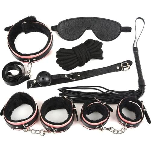 Adult Products SM Character Play Sadomasochism Toy Set. Two-tone Plush Seven Sets. Couples Sexy Play