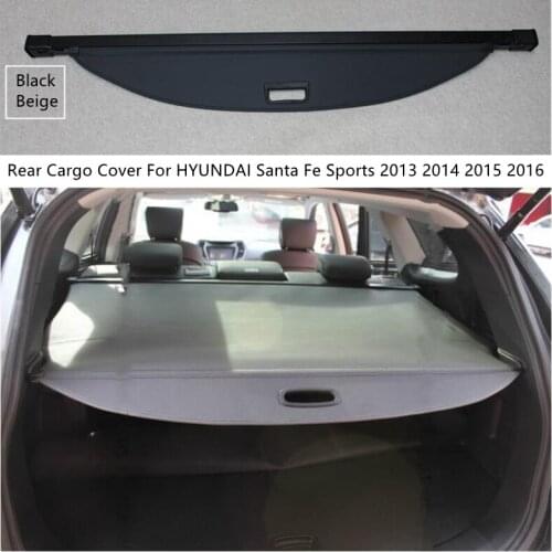 Rear Cargo Cover For HYUNDAI Santa Fe Sports 2013 2014 2015 2016 Privacy Trunk Screen Security Shield Shade Auto Accessories