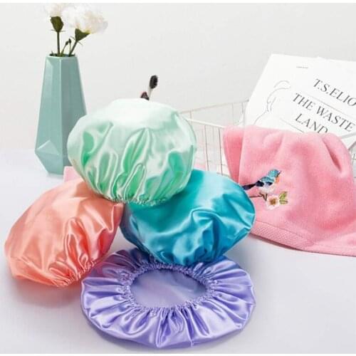 Women Shower Bathroom Waterproof Shower Reusable Adult Kitchen Hat