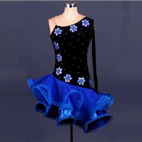 New Latin Dance Dress Women diamond Salsa Performance Dresses Competition Dance Costume Cha Cha/Samba/Rumba/Tango Practice Dress