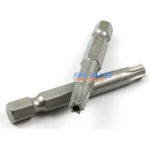 10 Pieces Magnetic Security Torx Screwdriver Bit S2 Steel 1/4" Hex Shank 50mm Long T27 Tip (50mm x T27)