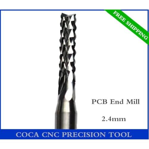 2.4mm,Free shipping,CNC Computer machine tool,Print Circuit Board End Mill,Solid Carbide Micro Corn drill bit,Mould, plastic