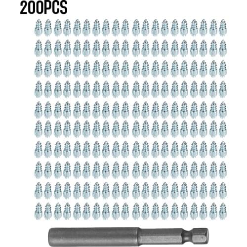 2019 New Model Snow Screw Tire Studs Anti Skid Falling Spikes Wheel Tyres 200PCs for Car Motorcycle Bicycle