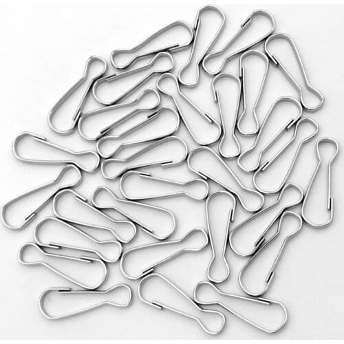 30pcs Metal Snap Lanyard Clip Hook Carabiner Camping Clasps Keyring Buckles