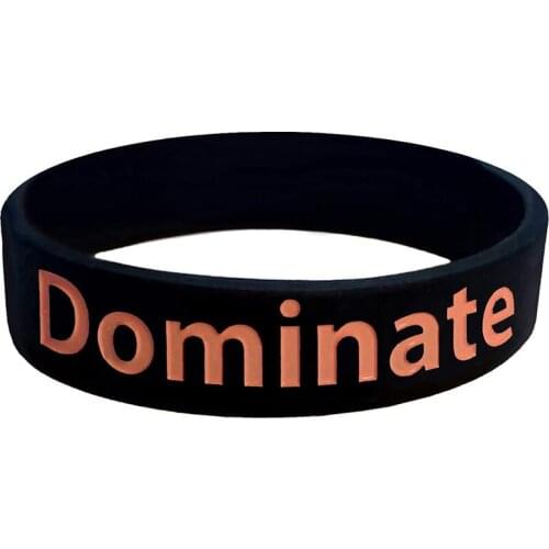 300pcs Motivational Gifts Dominate Silicone Bracelets Rubber Wristbands Free Shipping by DHL